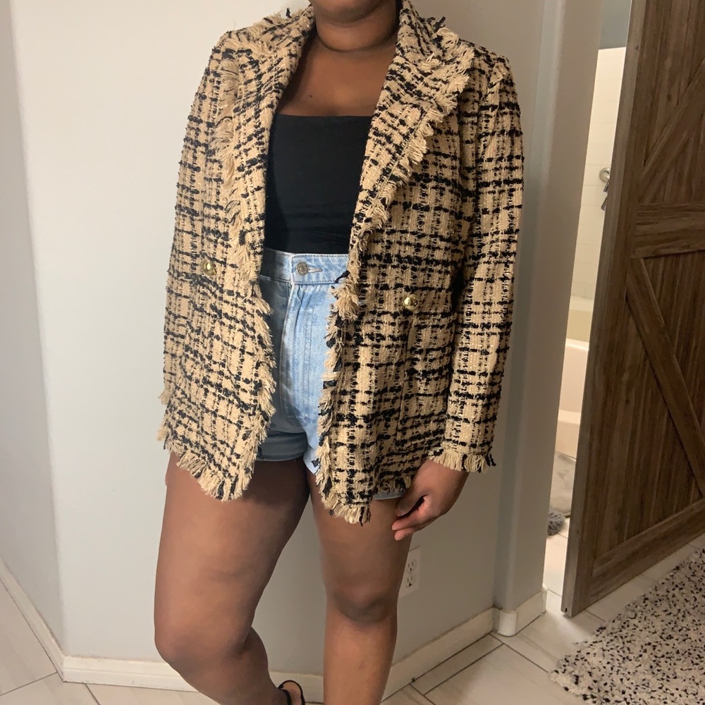 Kate Spade Bicolor Tweed Blazer